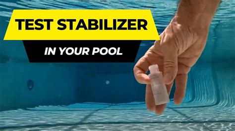 stabilizer drop test too fast|how to raise pool stabilizer level.